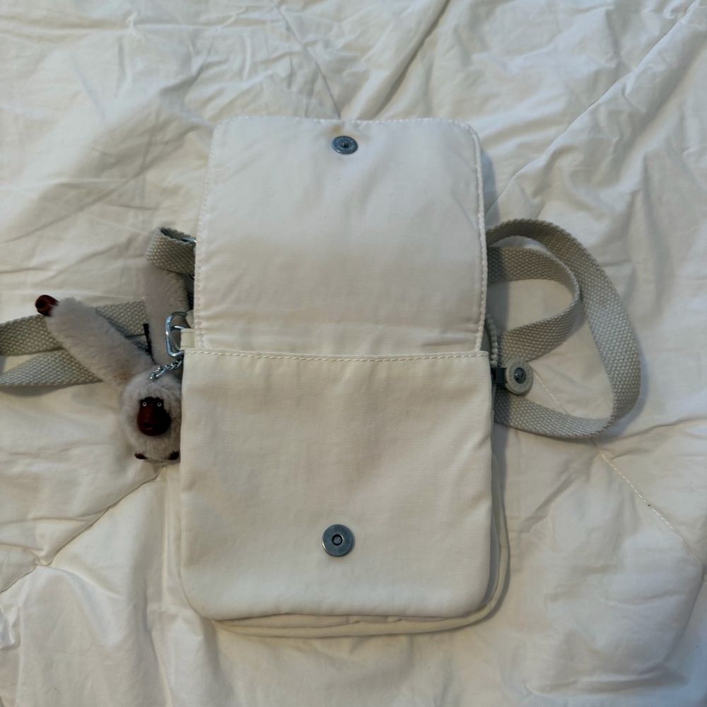 Kipling White  Nylon Crossbody Bag Adjustable Strap - Picture 7 of 8